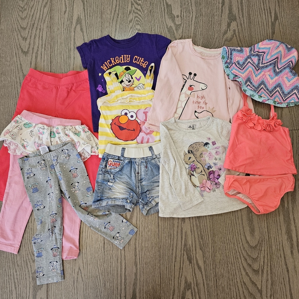 Girls Size 2 Colorful Kids Clothing Set 10 Pcs
